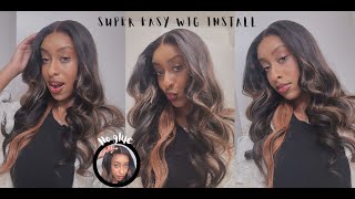 GLUELESS CLOSURE WIG INSTALL FOR BEGINNERS | DETAILED STEP BY STEP TUTORIAL ft: BOLLYWOOD HAIR CO