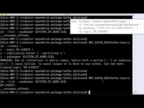 Creating triggers in OpenWhisk
