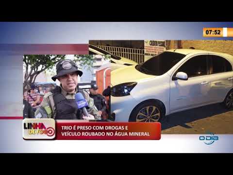 LINHA DE FOGO 13 03 2020 TRIO É PRESO COM DROGAS E VEíCULO ROUBADO NO íGUA MINERAL