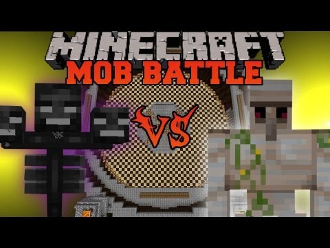PopularMMOs - Wither Vs Iron Golem - Minecraft Mob Battles