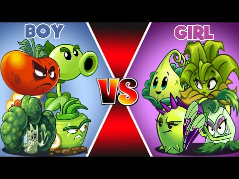 Plants Vs Zombies 2 Team Boy Vs Girl-That Team Plant Will Win?