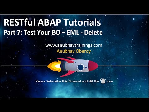 07 RESTful ABAP EML Delete| ABAP On Cloud | AnubhavTrainings