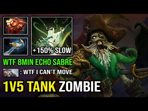 ZOMBIE APOCALYPSE +150% Golem Slow 8Min Echo Sabre 1v5 Undying Tank Carry Dota 2