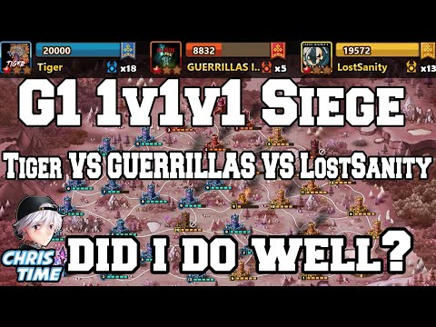 G1 Siege Tiger VS GUERRILLAS VS LostSanity - i made bad plays! (Summoners War)