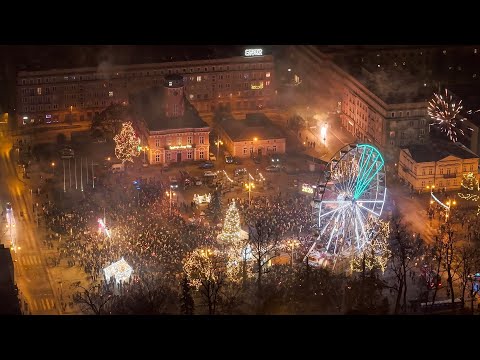 Częstochowa - Sylwester z Drona, New Year 2026 fireworks in Poland || New Year 2026 Drone View