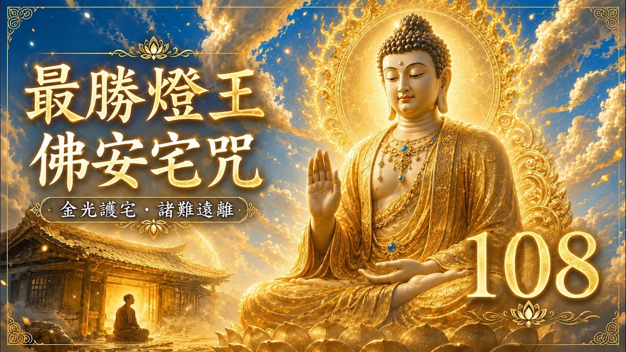 最勝燈王佛安宅咒｜金光護宅・諸難遠離｜《佛說安宅陀羅尼咒經》The Supreme Lamp King Buddha Home-Protecting Dhara
