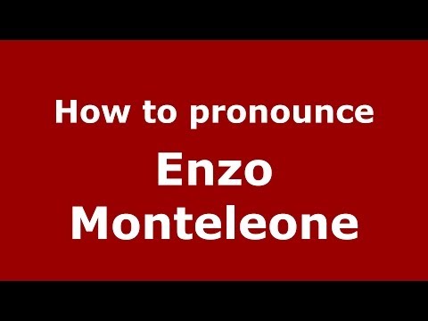 How to pronounce Enzo Monteleone (Italian/Italy) - PronounceNames.com