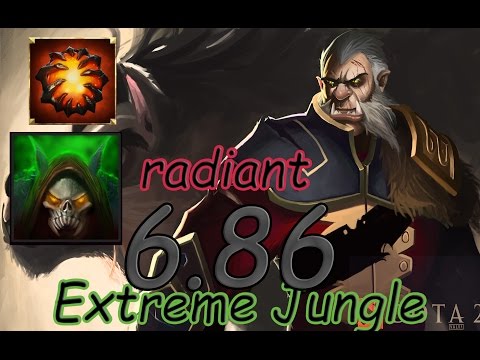 Dota 2 6.86 Jungle Radiant - Lycan fast Vladimir and Roshan! 8:00