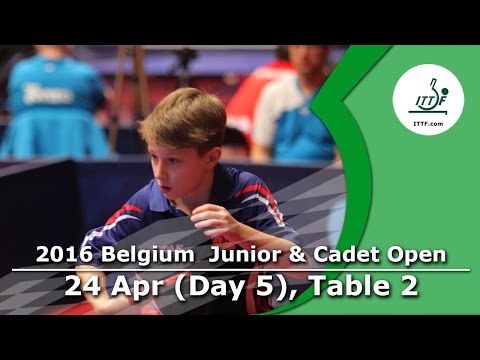 2016 Belgium Junior & Cadet Open - Day 5 LIVE (TABLE 2)