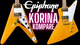 Video thumbnail for Epiphone KORINA FLYING V vs EXPLORER by Play and Trade Guitars