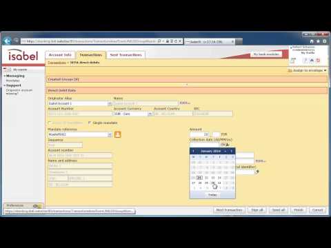How to create a SEPA Direct Debit in Isabel 6