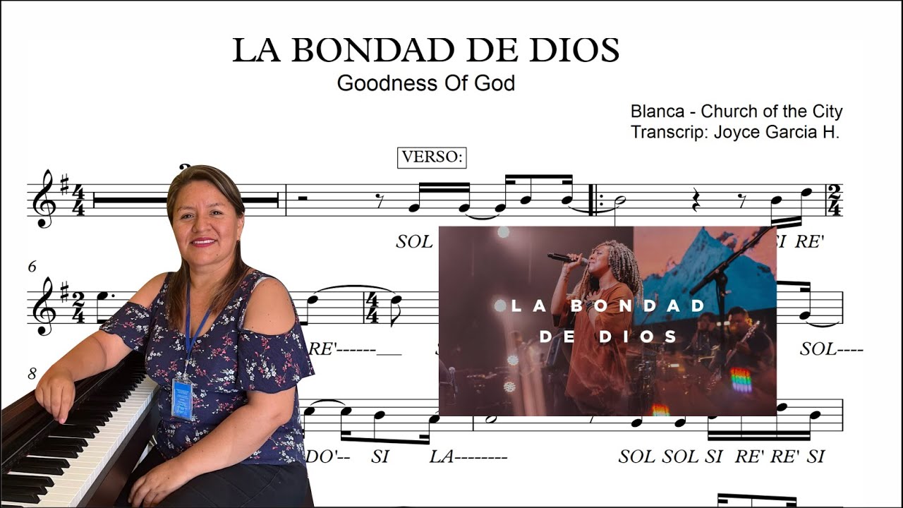 🎶🙏🏻✝️☺️ La bondad de Dios - Partitura en G