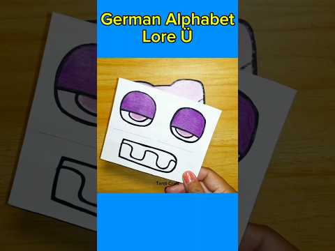 German Alphabet Lore Ü | DIY Paper Craft #shorts #germanalphabetlore