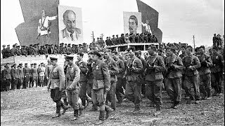 1944. Партизанский парад в городе Минске, Белорусской ССР.