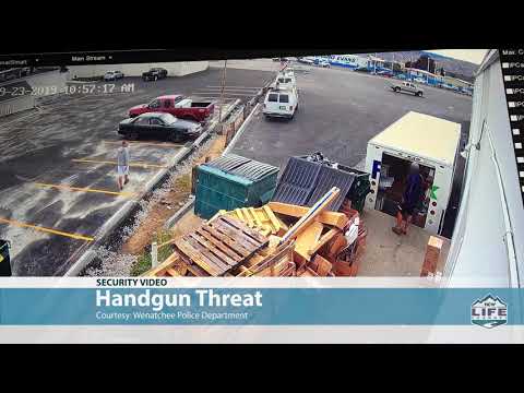 Security cam shows firearm threat on Wenatchee loading dock