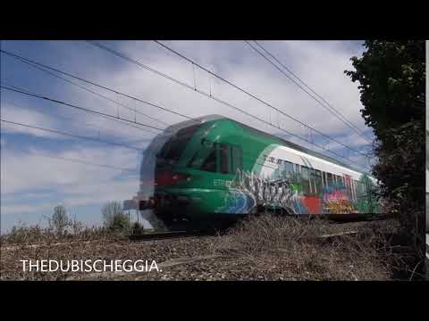 LA STROMBAZZATA DELL' ETR  IN TRANSITO A SECUGNAGO (LODI) MART. 30 - 4 - 2019