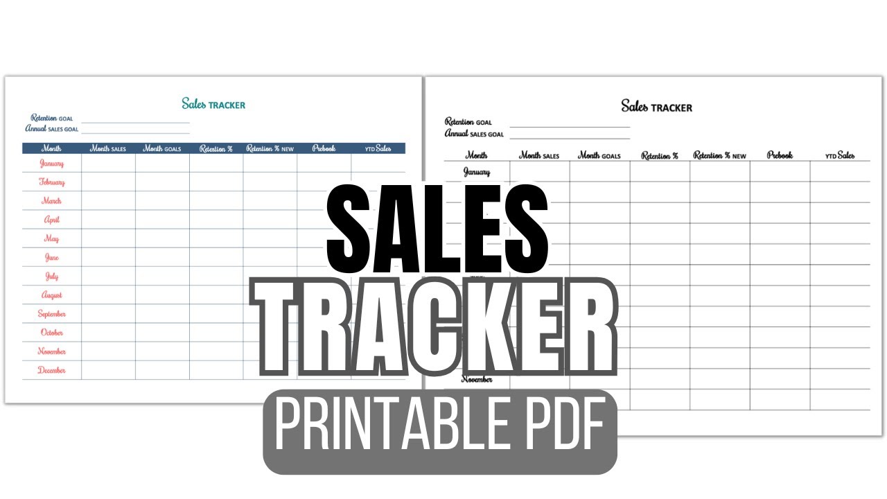 Sales Tracker Printable (PDF)