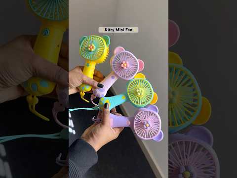 Süßester Mini-Fächer mit Blumenkätzchen 🌷✨🎀#mini #handfan #minifan #kawaii #cute #paw #kitty