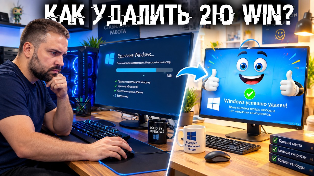 Как удалить вторую Windows начисто и навсегда с ПК?