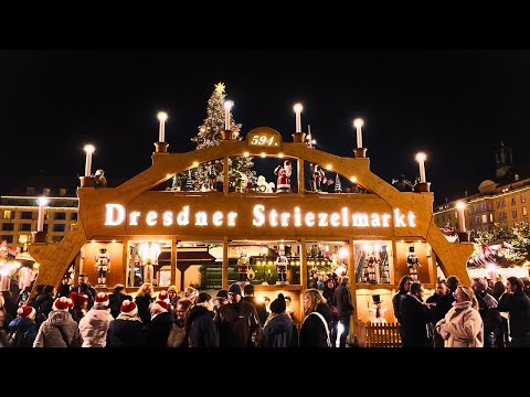 🇩🇪 Dresden Striezelmarkt 2025 | Germany's Oldest Christmas Market | Walking Tour 4K