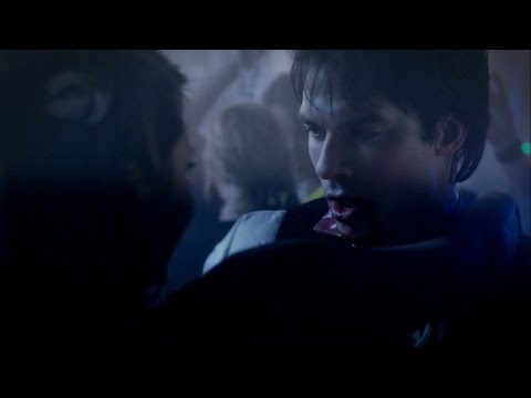 TVD 4x4 - Damon and Elena high on blood and dirty dancing at the frat party | Delena Scenes HD