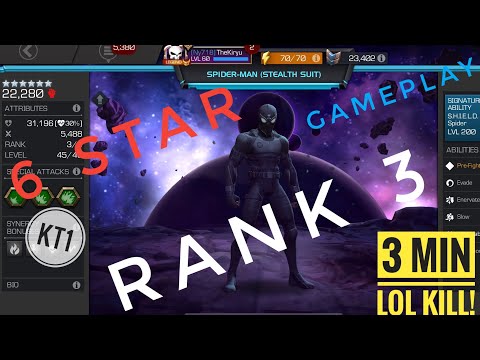3 Min, Under 200 Hit! R3 6* Stealth Suit Spider-Man Red Hulk Solo!