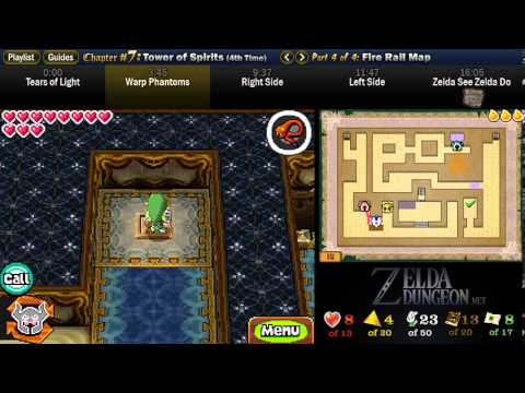 Legend of Zelda Spirit Tracks Walkthrough 07 (4/4) "Tower of Spirits (4): Fire Rail Map"