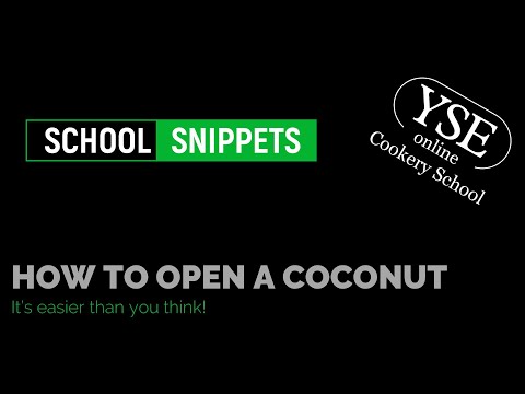 BEST WAY TO OPEN A COCONUT | Best coconut hack | YSE Cookery School