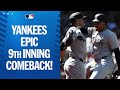 The New York Yankees score 4 in the 9th for the comeback win!
