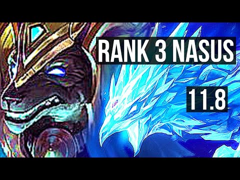 NASUS vs ANIVIA (TOP) | Rank 3 Nasus, 800+ games, 8/2/5 | TR Grandmaster | v11.8