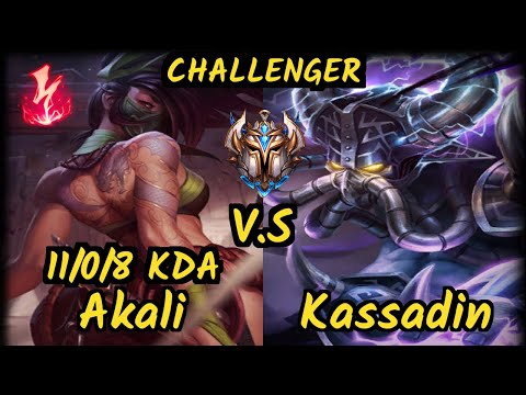 KBM Dynquedo (AKALI) vs KASSADIN - 11/0/8 KDA MID CHALLENGER GAMEPLAY - BR