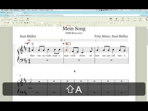 Noteflight Lektion 13 - Text hinzufügen: Akkordsymbole