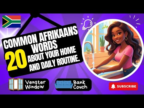 Common Afrikaans Words 🇿🇦 | 20 Beginner Words for Home & Morning Routine (Easy Vocabulary Lesson)