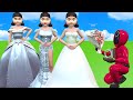 Scary Teacher 3D Vs Squid Game Art And Wedding Dress Nice Or Error Dressing Room 5 Times Challenge
