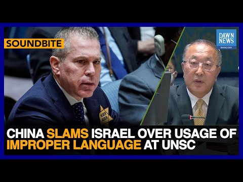 China Slams Israel Over Usage Of “Improper” Language At UNSC | Dawn News English