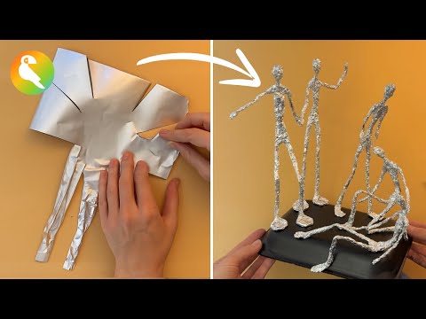 Sculpt Like Giacometti! Easy Foil Art | For Kids & Teachers
