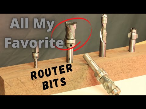 All My Favorite Router Bits Spiral  Whiteside Ultimate Flush Trim Bit for Woodworking Router Table