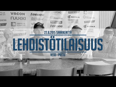 22.8.2015 Veto - PattU lehdistötilaisuus