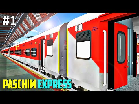 PASCHIM SUPERFAST EXPRESS in IR-MSTS || Trains Racing + High Speed Journey #1