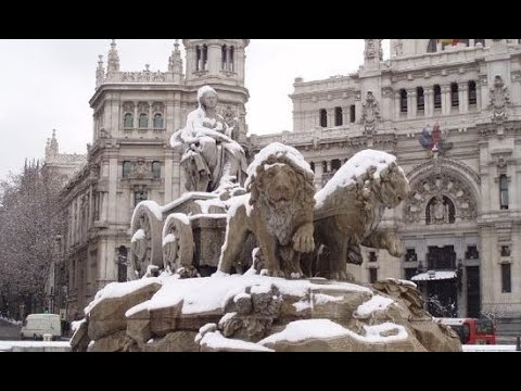 Nevada histórica Madrid, vista Gran Vía - 08/01/2020