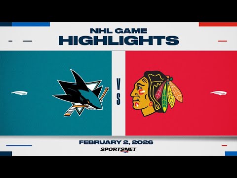 NHL Highlights | Sharks vs. Blackhawks - February 2, 2026