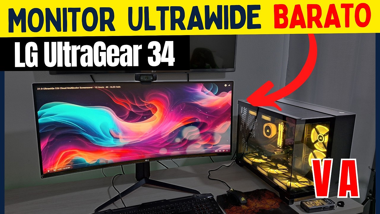 Miniatura da avaliação em vídeo de Monitor LG Ultrawide 34WP500 34 Polegadas IPS Full HD HDR10
