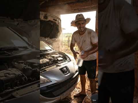 Aqui na cidade de cruz, no Ceará. Tá tão quente que o meu  Peugeot  esquentou. Sozinho