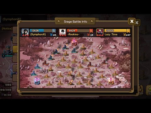 High G3 Siege War! (SymphoniK) vs -Rookies- vs Lazy  Time - Summoners War