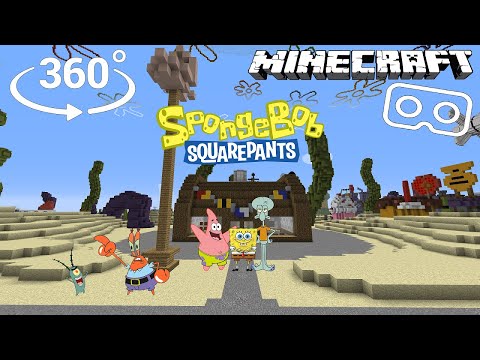 VR Planet - Minecraft - SpongeBob in 360° - Minecraft [VR] 4K 60FPS