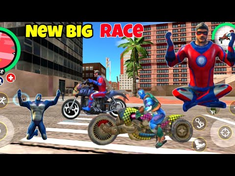 Rope Hero Bike Transformer Vs Superhero Ghost Rider Race | Rope Hero Vice Town | Gamer Blasty