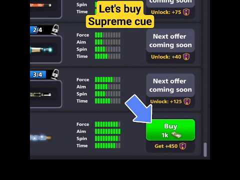LET'S BUY SUPREME CUE 😱😱 #8ballpool #shorts #reels