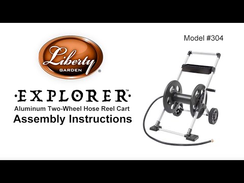 Liberty Garden Explorer Aluminum Two-Wheel Hose Reel Cart Assembly Video