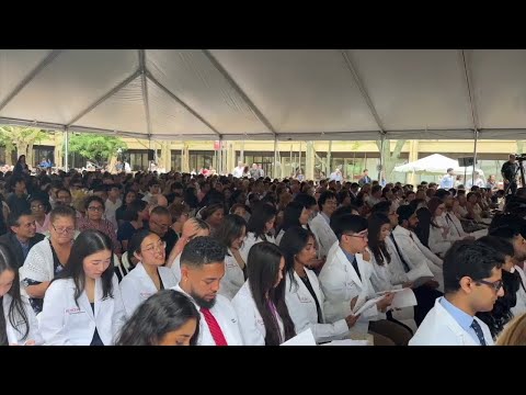 NJ Newark Rutgers Medical Students Initiated In A White Coat Ceremony