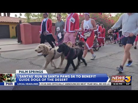 Santas run wild as Santa Paws 5k raises money for Guide Dogs of the Desert
